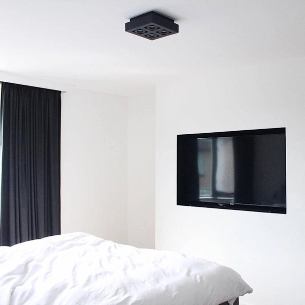 Kwadratowa lampa sufitowa XIRAX 09119/21/30 Lucide z regulacją czarna