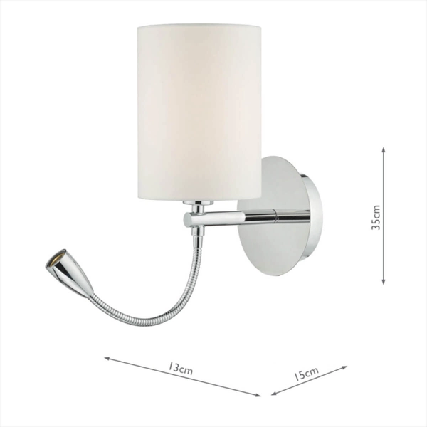 Podstawa do kinkietu Feta FET0750 Dar Lighting na peszlu metalowa chrom