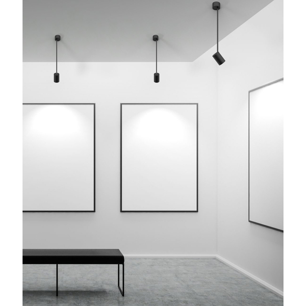 LAMPA sufitowa Tuka Nero L Orlicki Design regulowana OPRAWA metalowa downlight tuba czarna