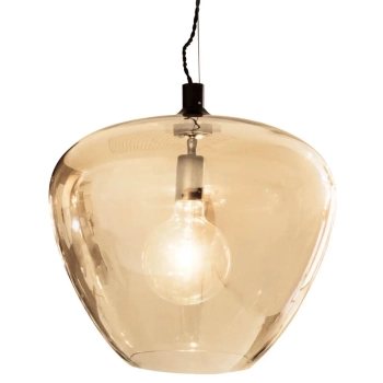 Salonowa wisząca lampa nad stół Bellissimo Grande 4200870-5503 bursztynowa