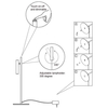 LAMPKA biurkowa PHILON 79581/05/30 Lucide stołowa LAMPA regulowana LED 4,5W 3000K stojąca czarna