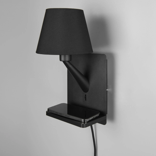 Ścienna lampa do holu COMFORT 262670132 Trio z abażurem czarny