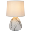 Ceramiczna LAMPA stołowa MARMO 47508/81/31 Lucide abażurowa LAMPKA nocna stojąca biała
