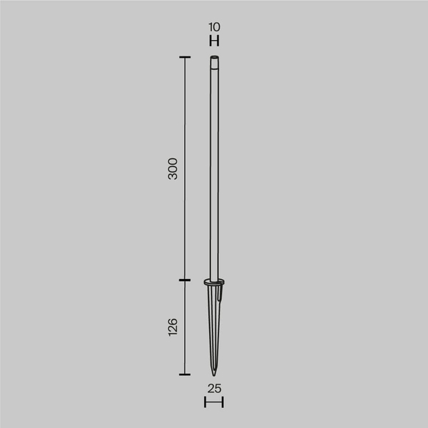 Lampa stojąca zewnętrzna Spear O441FL-L1GF3K Maytoni IP65 tuba grafitowa