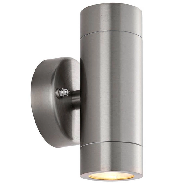 Lampa ścienna do ogrodu Palin 101350 tubka metalowa IP65 srebrna