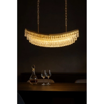Kryształowa lampa wisząca ZAMBEZI przezroczysta AZ6913 1xE14 360W