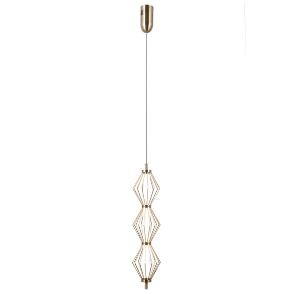 Potrójna lampa wisząca Sevil PND-34403-3V-HBR LED 45W 3000K diament złoty