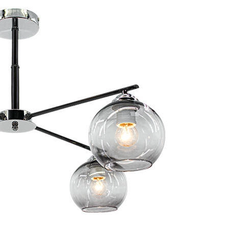 LAMPA sufitowa 1859/4 8C BL Elem loftowa OPRAWA metalowe pręty chrom czarne