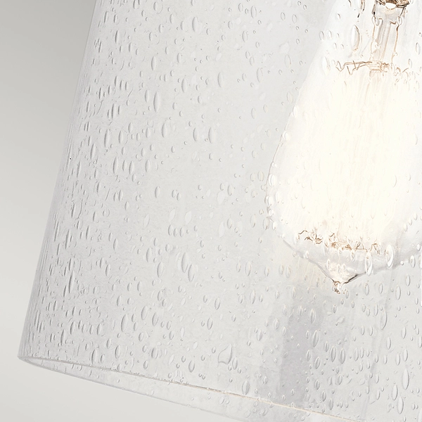 Szklany kinkiet ścienny QN-KITNER1-PN klosz zwis nikiel