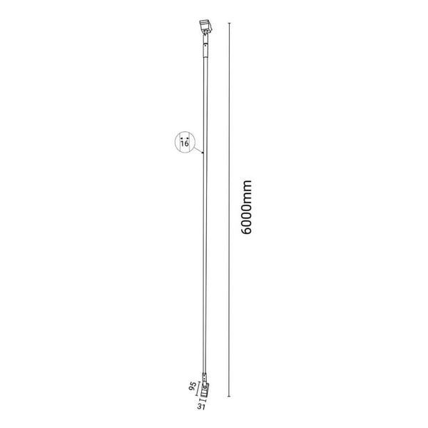 Sufitowo-ścienna oprawa liniowa SURIKA 6032 Shilo LED 54W 3000K czarna