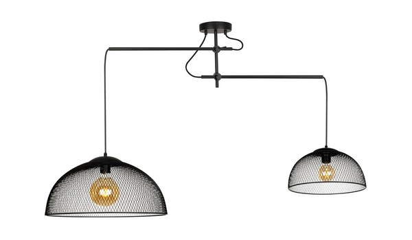2-płomienny żyrandol czarny CONCEPT P0455 metalowa lampa do salonu