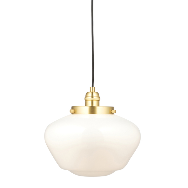 Lampa wisząca L&-197692 Light& szklany klosz mleczny mosiądz