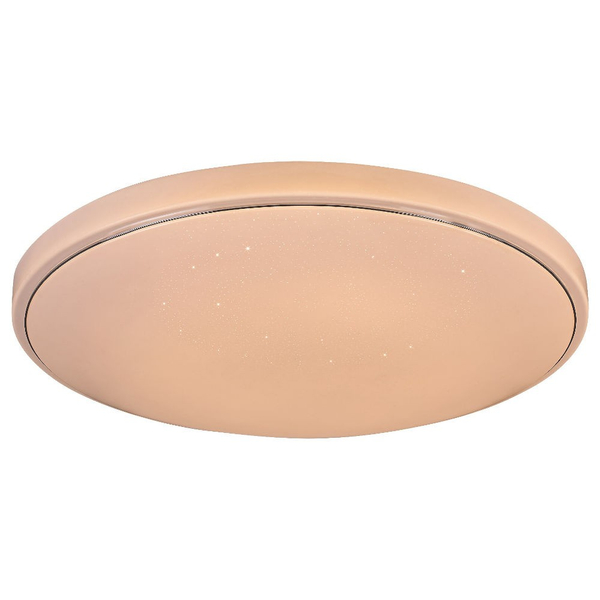 Okrągła LAMPA sufitowa BRUCE 2118 Rabalux metalowy plafon LED RGB 60W 3000K - 6000K z pilotem chrom