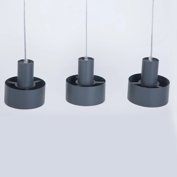 Regulowana lampa wisząca Rif 3 41166 nad stół do jadalni grafitowy