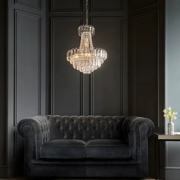 Żyrandol glamour Amadis 96826-CH kryształowy przezroczysty chrom