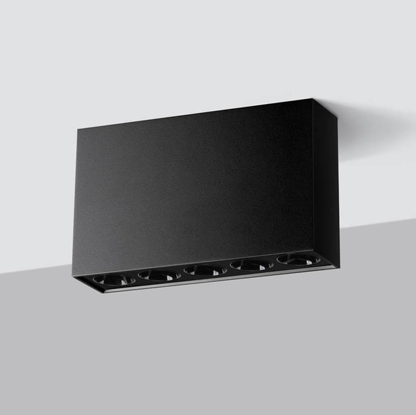 Podłużna plafoniera Sole SL.1212 LED 11W 4000K minimalistyczna czarna