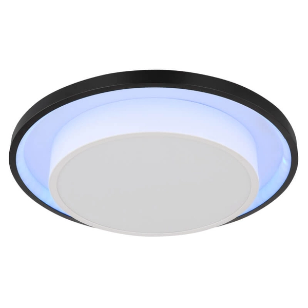 Ściemnialny plafon z pilotem Morgan 41390-21 LED 21W CCT RGB czarny