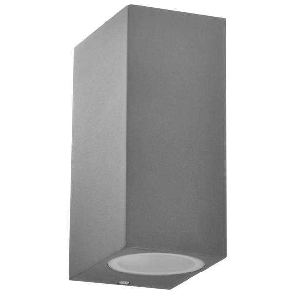 Zewnętrzna LAMPA ścienna BOSTON 313324 Polux metalowa OPRAWA elewacyjna KINKIET prostokątny IP44 grafitowy