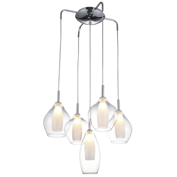 Lampa wisząca kaskada Amber Milano AZ3076 Azzardo przeźroczysta