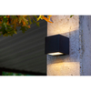 Kinkiet LAMPA ścienna GEMINI 5189125012 Lutec metalowa OPRAWA elewacyjna LED 9W 3000K kostka zewnętrzna IP54 czarna