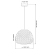 Lampa wisząca ekologiczna Zanzibar 329196 do kuchni boho beżowa