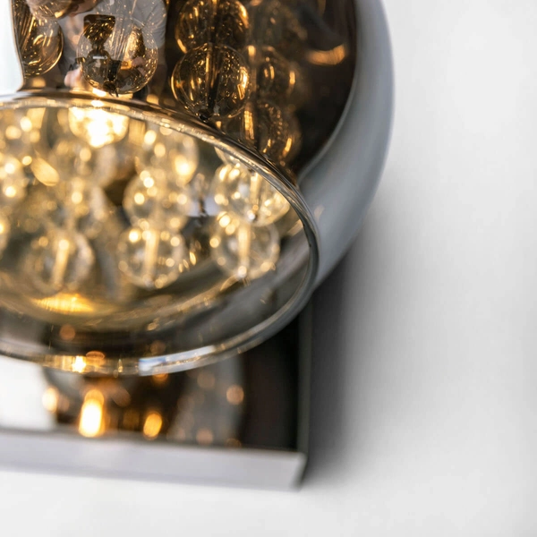 Szklany kinkiet z kryształkami CRYSTAL W0076-01A-B5FZ glamour chrom