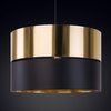 Okrągła lampa wisząca Hilton 4346 TK Lighting z tkaniny czarna złota