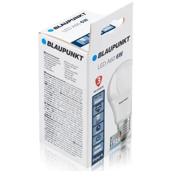 Zestaw żarówek 4 sztuki Blaupunkt E27-6W-NW-4 4000K