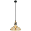 Loftowa LAMPA wisząca HUBERT MDM-2381/1 GD+AMB Italux szklana OPRAWA skandynawski ZWIS bursztynowy