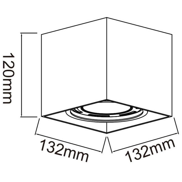 Spot LAMPA sufitowa Cardi I Bianco Orlicki Design kostka OPRAWA metalowa biała