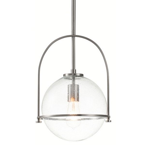 Wisząca lampa QN-SOMERSET-P-C-BN zwis ball kula nikiel