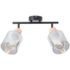 Sufitowa lampa Weald 99838/93 szklane klosze czarna przydymiona