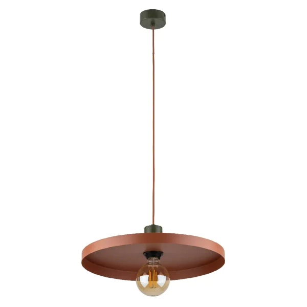 Minimalistyczna lampa wisząca Sila 10750 abażur ceglany zielony