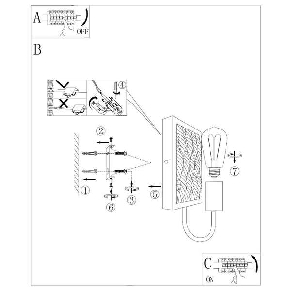 Marynistyczna LAMPA ścienna HALIA 15679W Globo kinkiet do sypialni beżowy