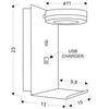 Lampa ścienna COMPACT 21-76052 metalowa półka LED 4W 4000K USB biała