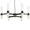Żyrandol do jadalni Candela DN1505-6 black Step wielopunktowy tuby czarny