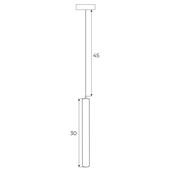 Zwisająca szynowa lampa magnetyczna M0012N LED 3,8W 3000K czarny