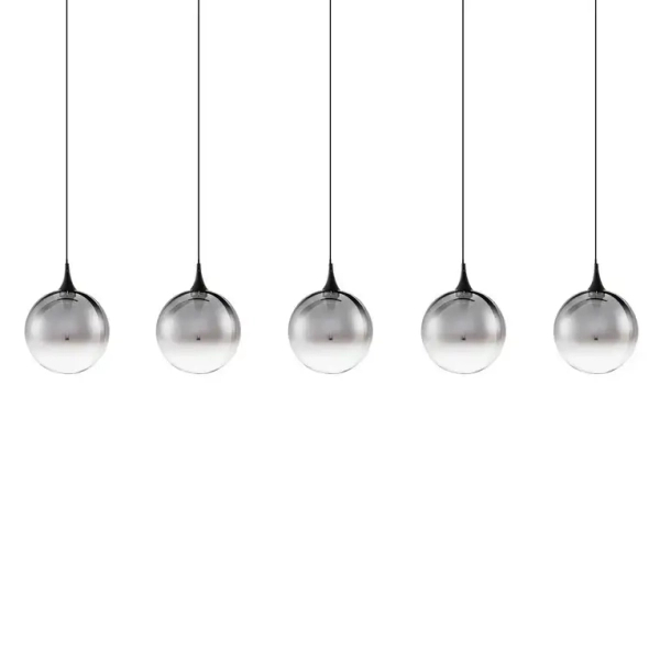 Wisząca lampa kulista LURVELA LE45131 LED 20W 3000K szara czarna