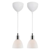 Komplet 2 lamp wiszących nad stół Ray 63233033 Nordlux 2-punktowa biała chrom