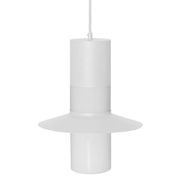 Metalowa lampa wisząca Caponio CPA111P0 kapelusz biały