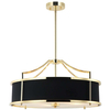 LAMPA wisząca Stanza Gold Nero M Orlicki Design okrągła OPRAWA w stylu klasycznym abażurowa czarna złota