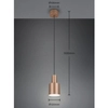 Lampa wisząca ELIOR DL165319400 Trio z regulacją walec brązowy