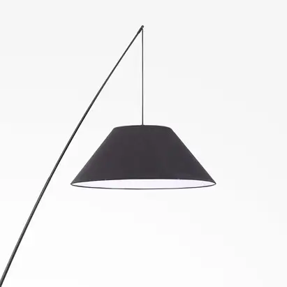 Stojąca stożkowa lampa Campanula Z002FL-01B z abażurem czarna