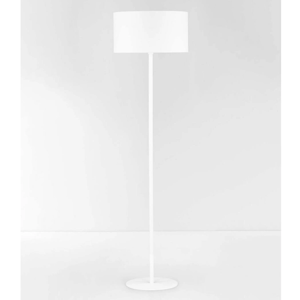 Lampa stojąca GUAVIARE LE44953 do salonu okrągła metalowa biała