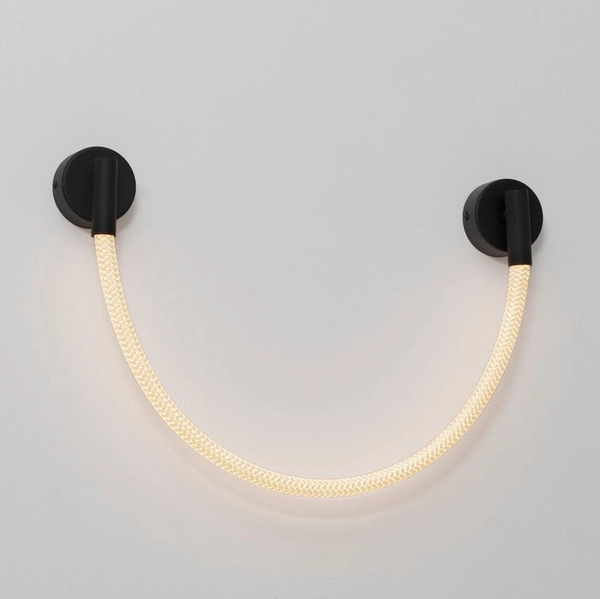 Kinkiet ścienny świetlny CURA LE44258 LED 7W 3000K wąż czarny biały