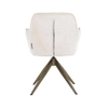 Szykowne krzesło obrotowe Aline S4553 WHITE CHENILLE Richmond Interiors szenilowe białe