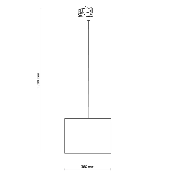 Wisząca lampa trójfazowa do szyn Tracer 10688 abażurowa brązowa