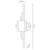 Lampa ścienna Evans MSE010100358 tuby LED 5W złote czarne