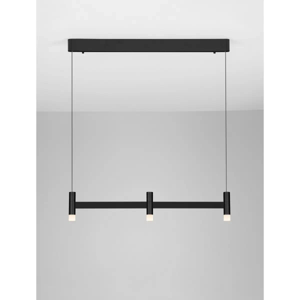 Potrójna lampa wisząca do salonu CORVETA LE45426 LED 12W 3000K czarna