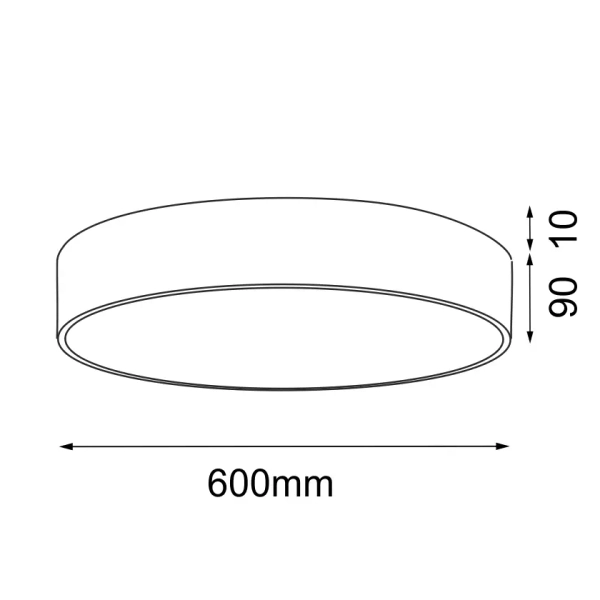 Okrągła sufitowa lampa do kuchni Kengo 1404 metalowa biała